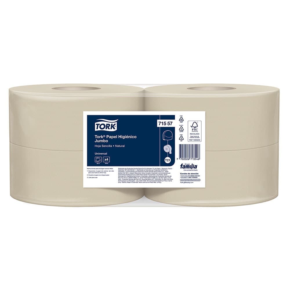 Papel Higiénico Jumbo Xtra1 x 4 rollos de 200 m